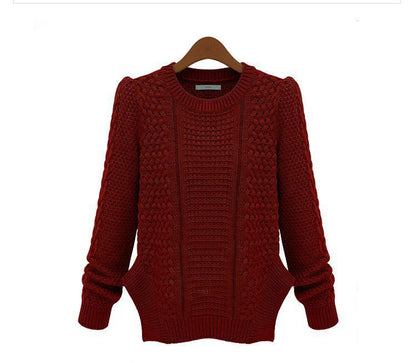 Pull en grosse maille pour femmes avec design texturé et poches latérales Chic und Stil