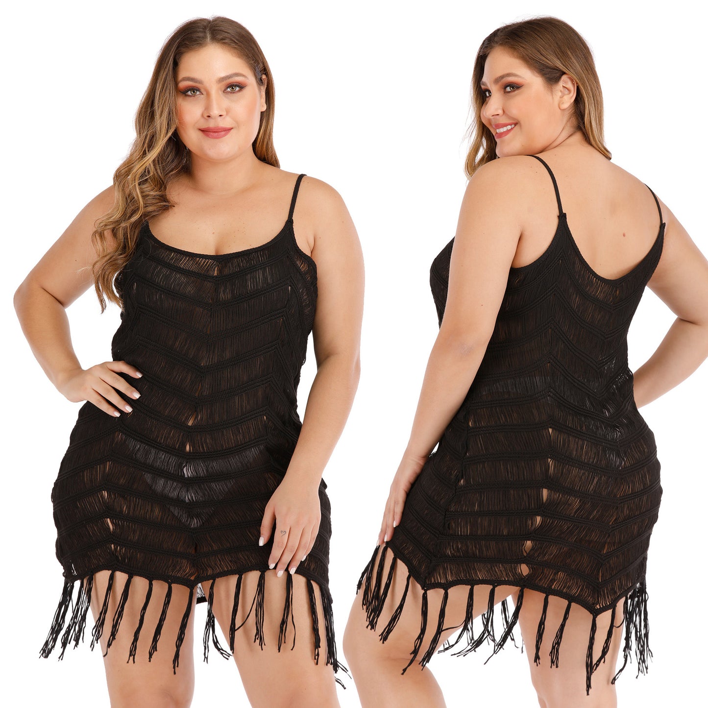 Ladies Light Fringe Bath Cover Tunic Chic and Style