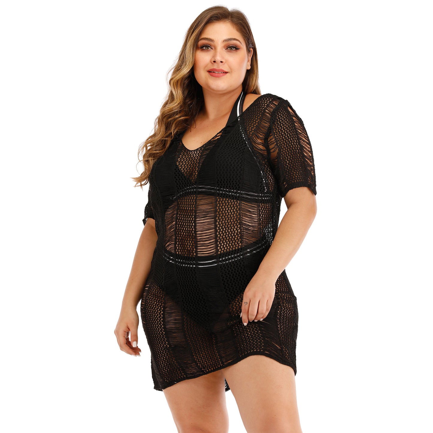 Dames élégante robe de bain en mesh Chic und Stil