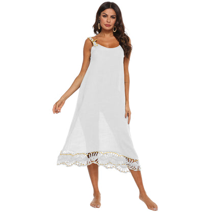 Robe de plage mi-longue bohémienne pour femmes Chic und Stil