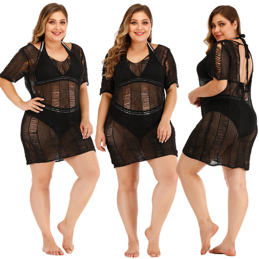 Dames élégante robe de bain en mesh Chic und Stil