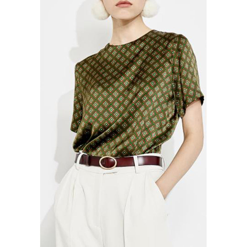 Blouse Imprimée Élégante Femme Chic und Stil