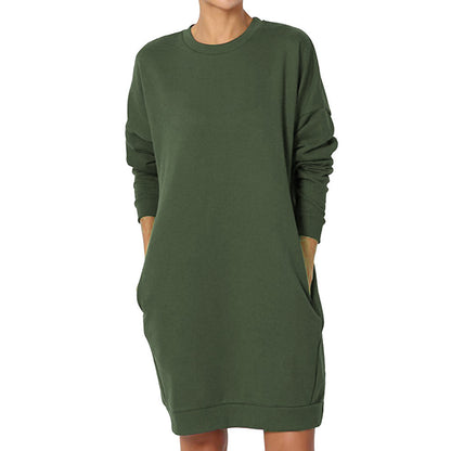 Robe de sweat décontractée pour femmes avec poches pratiques et coupe ample Chic und Stil