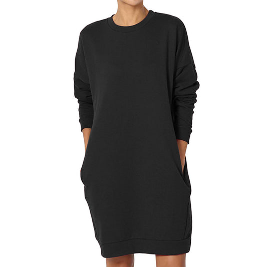 Robe de sweat décontractée pour femmes avec poches pratiques et coupe ample Chic und Stil