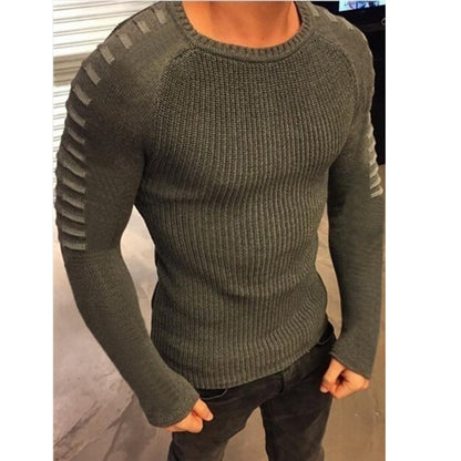 Pull-over en fine maille stylé pour hommes avec des rayures contrastées à la mode Chic und Stil