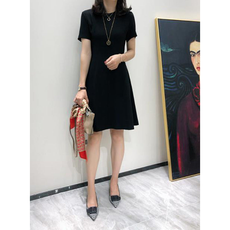Robe à manches courtes évasée en A pour femmes Chic und Stil