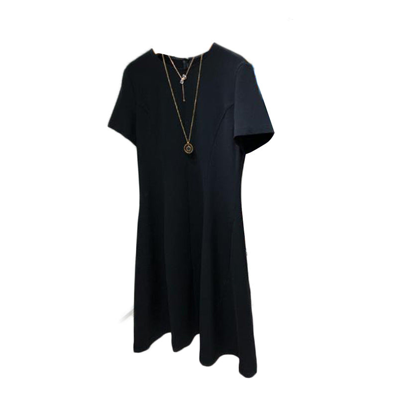 Robe à manches courtes évasée en A pour femmes Chic und Stil
