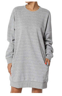 Robe de sweat décontractée pour femmes avec poches pratiques et coupe ample Chic und Stil