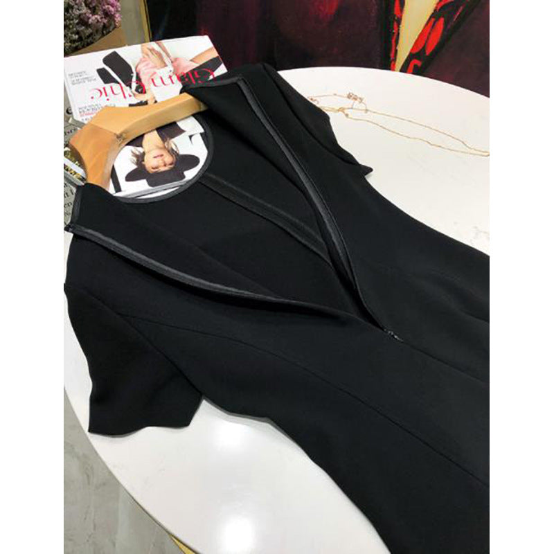 Robe à manches courtes évasée en A pour femmes Chic und Stil