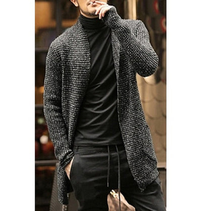 Cardigan en tricot élégant pour hommes avec devant ouvert et coupe décontractée Chic und Stil