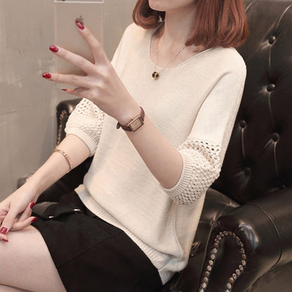 Pull en tricot pour femmes avec motifs ajourés décoratifs et coupe décontractée Chic und Stil