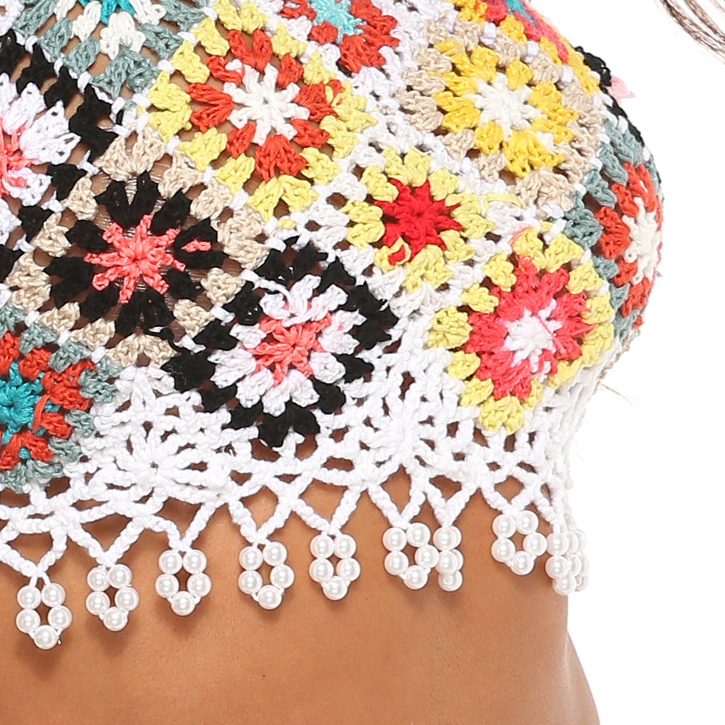 Dames Crochetage Halter Crop Top Chic und Stil 1750920246
