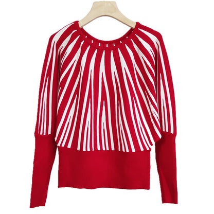 Dames pull doux avec un motif rayé moderne et une coupe ample Chic und Stil