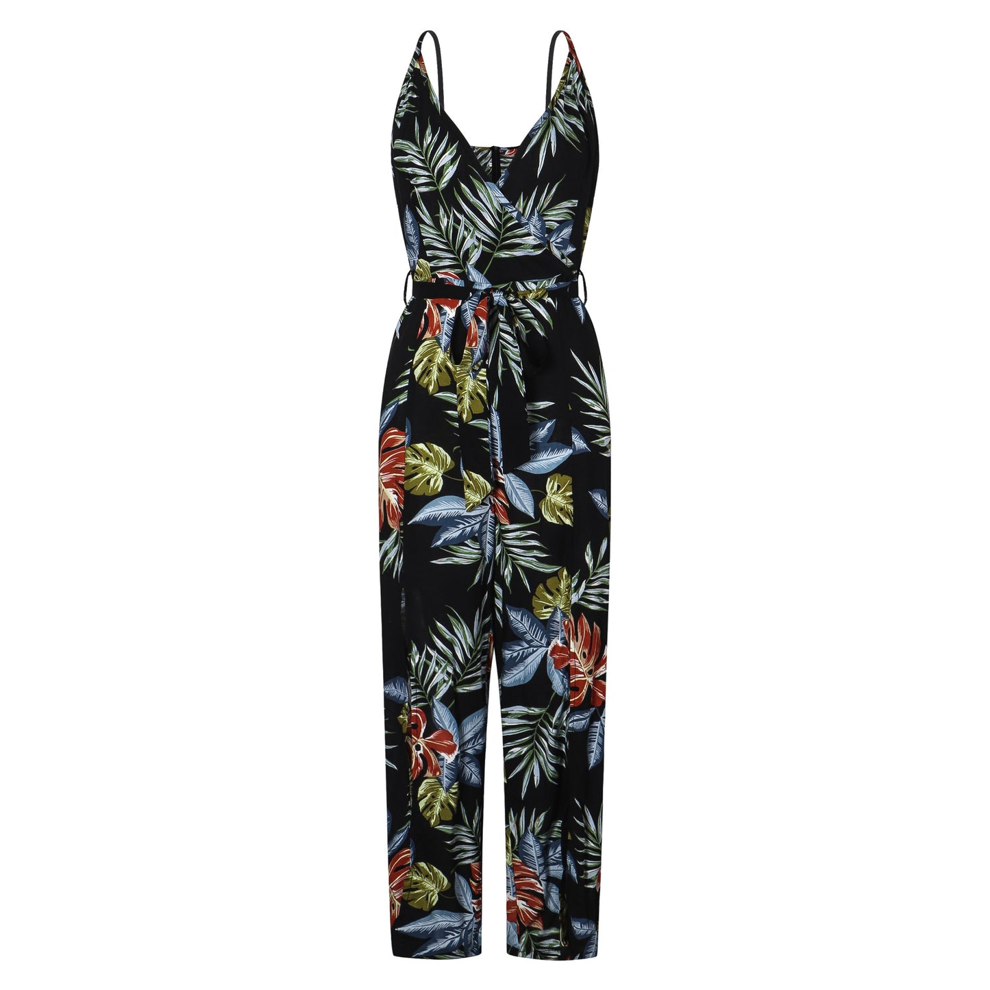 Femmes Élégante Robe Maxi avec décolleté en V profond et motifs floraux Chic und Stil