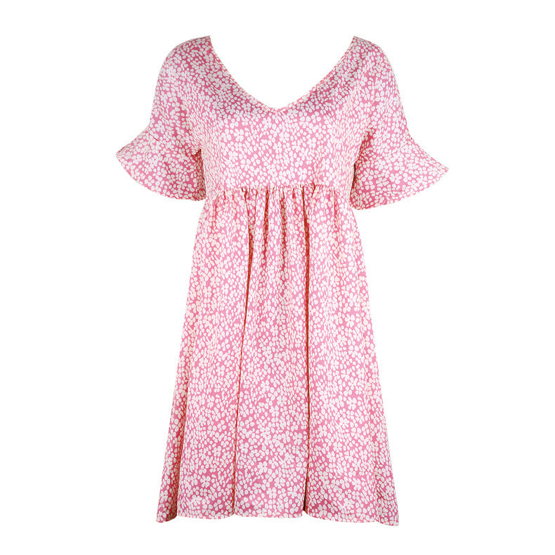 Robe décontractée pour femmes avec des manches volumineuses et un décolleté en V profond Chic und Stil