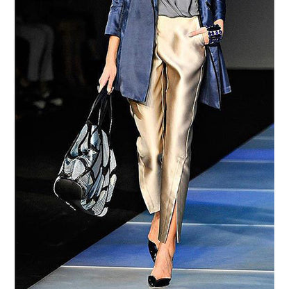 Pantalons ajustés pour femmes, longueur cheville avec détail fente chic Chic und Stil
