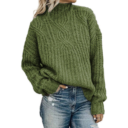 Pull enroulé douillet pour femmes avec un design en torsades texturé et une coupe décontractée Chic und Stil