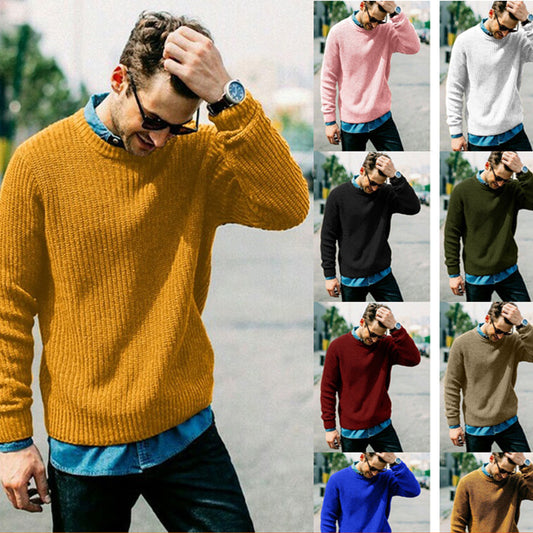 Knitted sweater for men with round neck Chic and Style