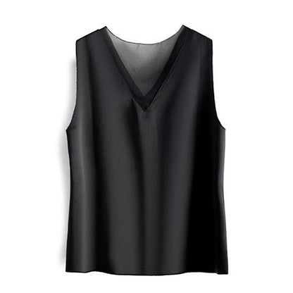 Women's Silk V-Neck Cami Top Chic und Stil