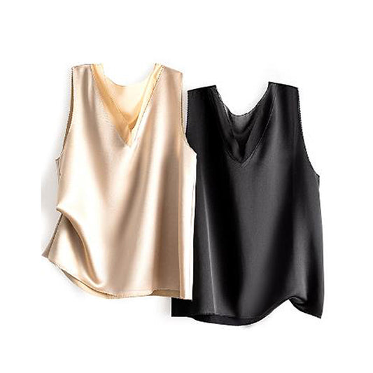 Women's Silk V-Neck Cami Top Chic und Stil