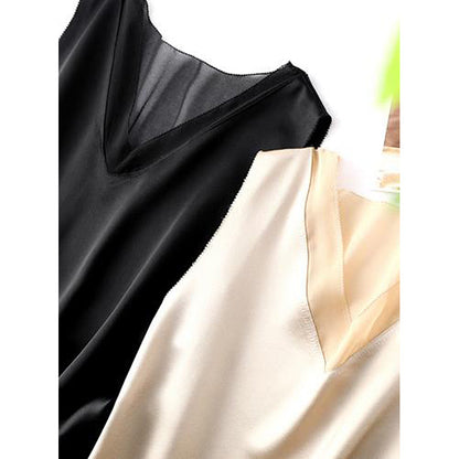Women's Silk V-Neck Cami Top Chic und Stil