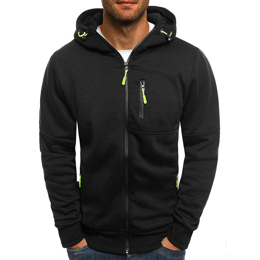 Veste à capuche de sport pour hommes avec poches zippées pratiques et matériau respirant Chic und Stil