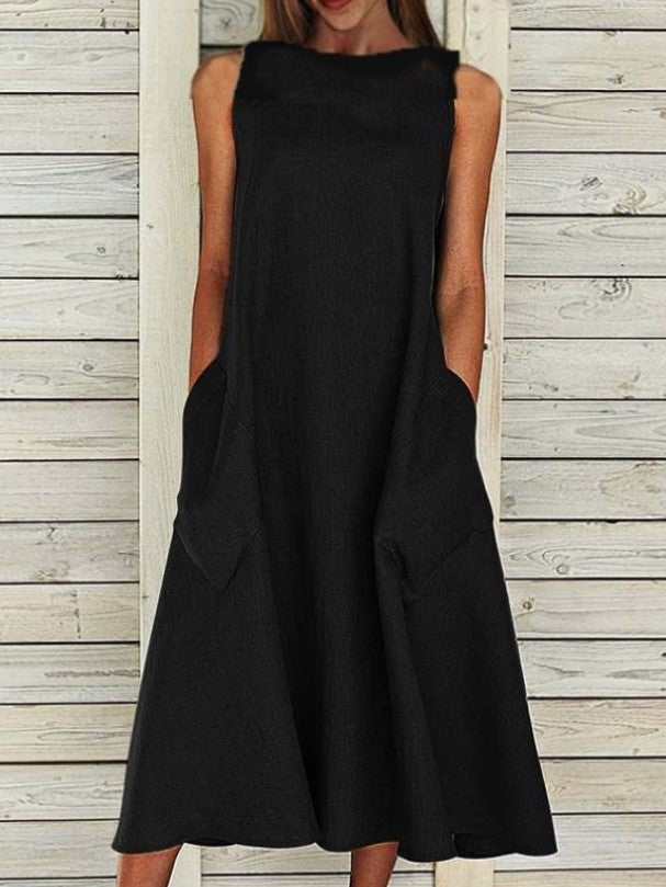 Robe maxi légère pour dames avec poches latérales pratiques Chic und Stil