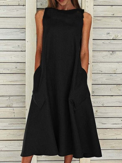 Robe maxi légère pour dames avec poches latérales pratiques Chic und Stil
