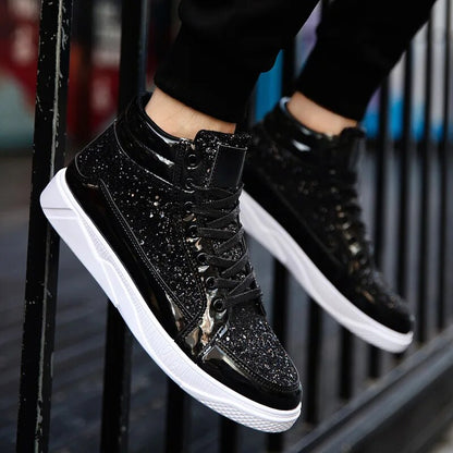 Chic und Stil | Men's Basketball Shoes with Shiny Effect