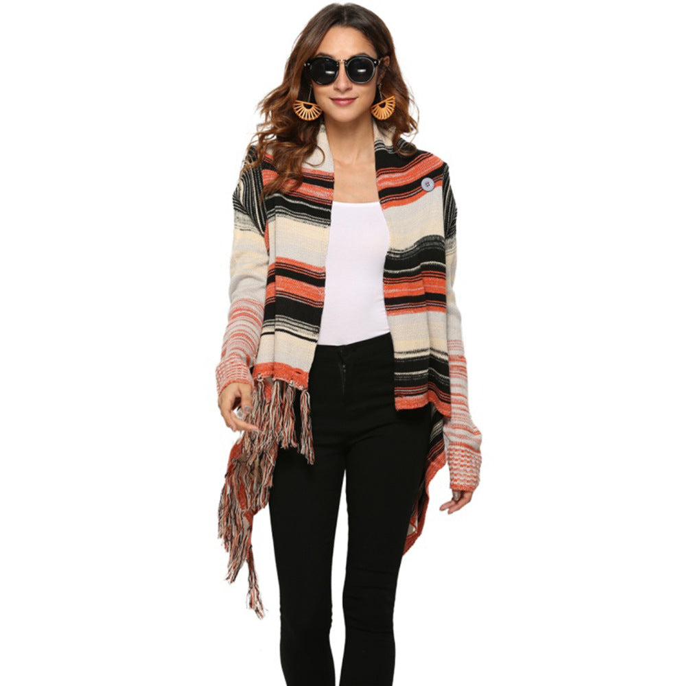 Dames Boho-style cardigan avec franges Chic und Stil