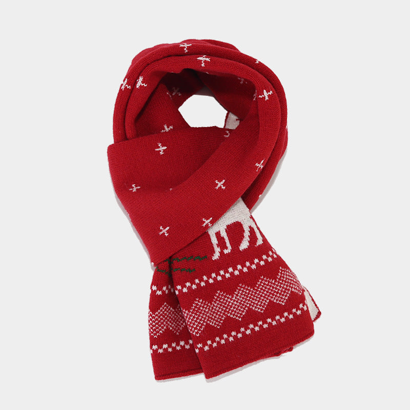 Chic und Stil | Christmas Reindeer Pattern Hat Scarf Gloves Set (6 Colors)