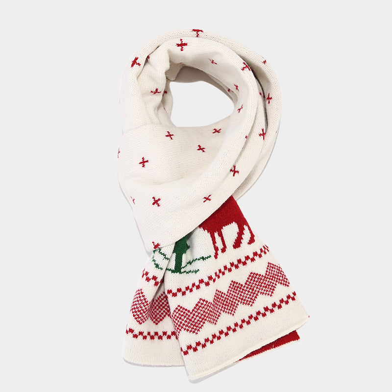 Chic und Stil | Christmas Reindeer Pattern Hat Scarf Gloves Set (6 Colors)
