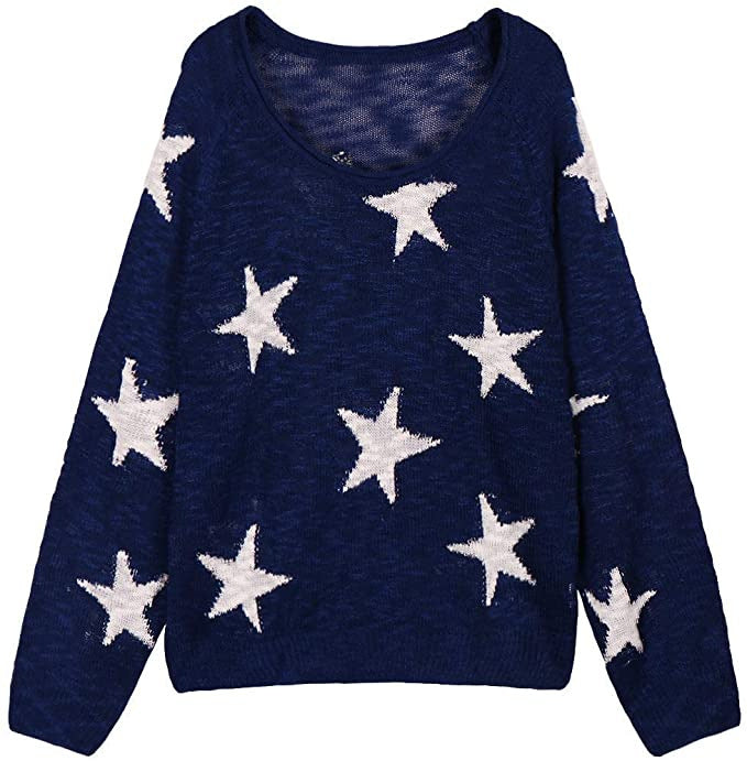 Pull en grosse maille pour femmes avec motif étoilé Chic und Stil