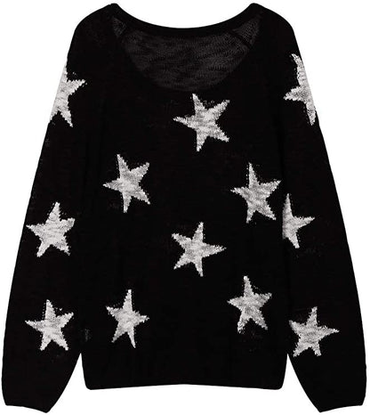 Pull en grosse maille pour femmes avec motif étoilé Chic und Stil