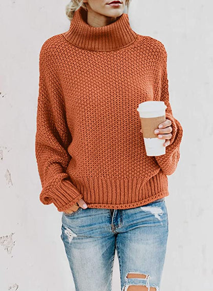 Pull femme avec col montant et tissage structuré Chic und Stil