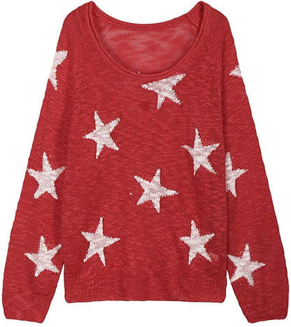 Pull en grosse maille pour femmes avec motif étoilé Chic und Stil