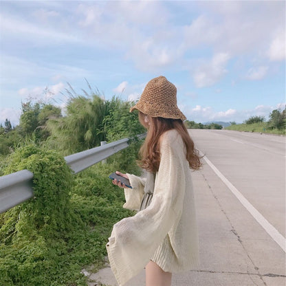 Robe rayée décontractée pour femmes avec haut élastique et jupe évasée Chic und Stil