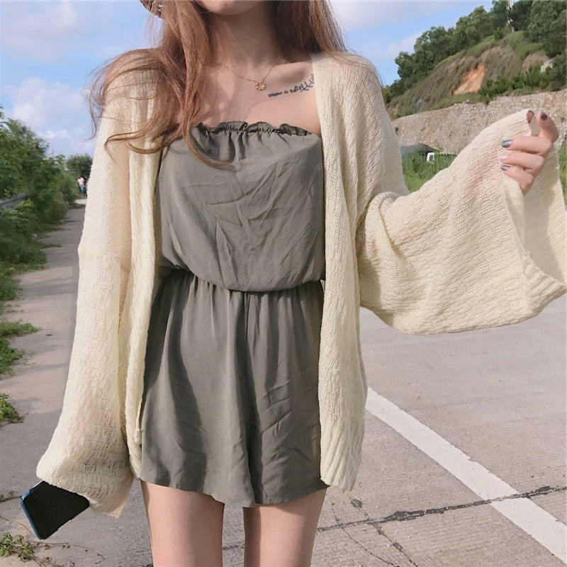 Robe rayée décontractée pour femmes avec haut élastique et jupe évasée Chic und Stil