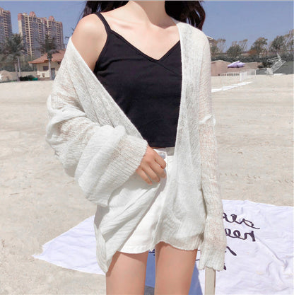 Cardigan en maille décontracté pour femmes avec une ouverture à l'avant et des manches larges Chic und Stil