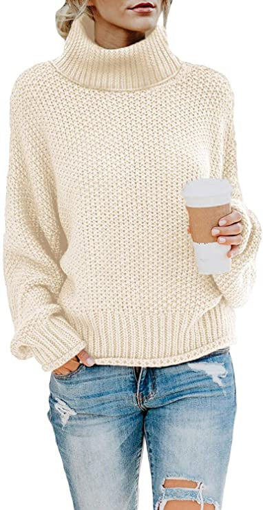 Pull femme avec col montant et tissage structuré Chic und Stil