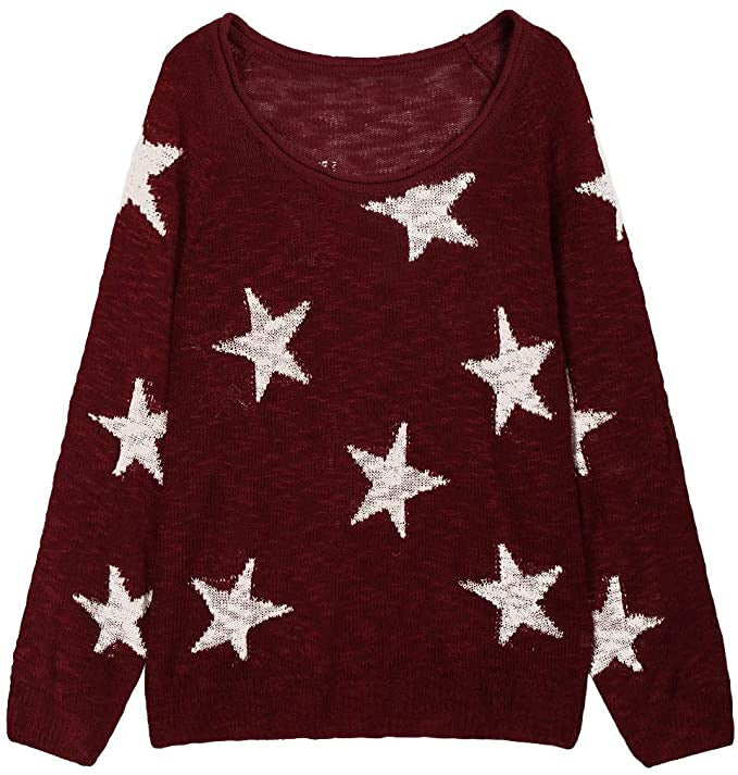 Pull en grosse maille pour femmes avec motif étoilé Chic und Stil