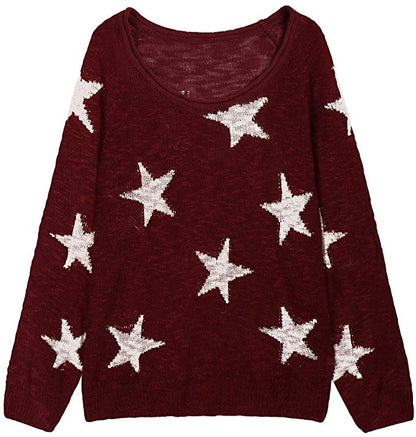 Pull en grosse maille pour femmes avec motif étoilé Chic und Stil
