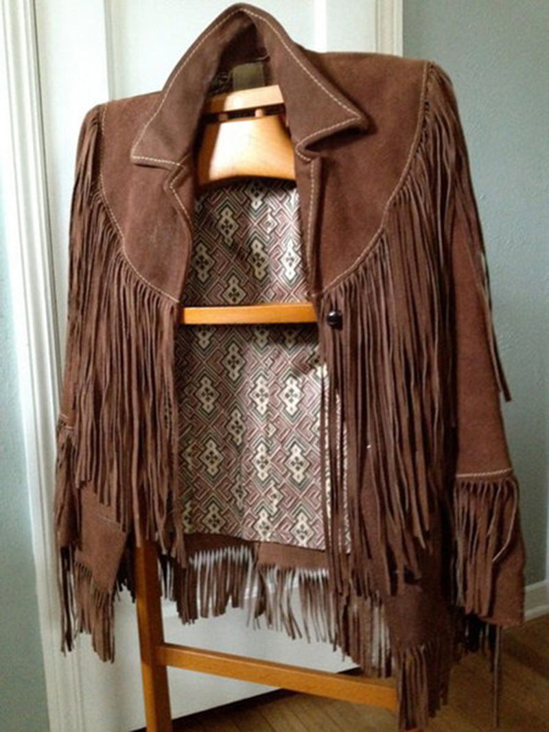 Women’s Suede Jacket with Fringe Details – Stylish & Comfortable | Chic und Stil