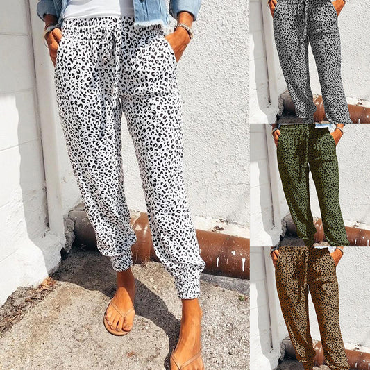Women's Layered Print Jogger Pants, Relaxed Fit Chic und Stil