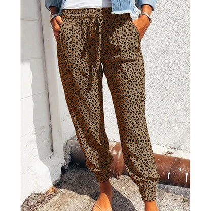 Pantalons de jogging pour femmes avec impression animale tendance Chic und Stil