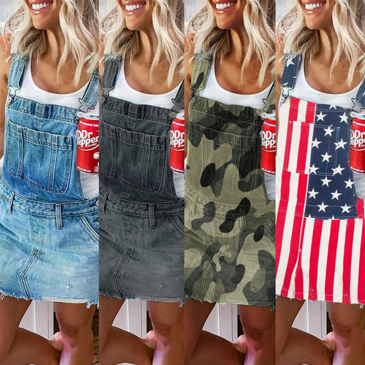 Robe à bretelles pour dames en denim de haute qualité avec des détails de boutons stylés Chic und Stil