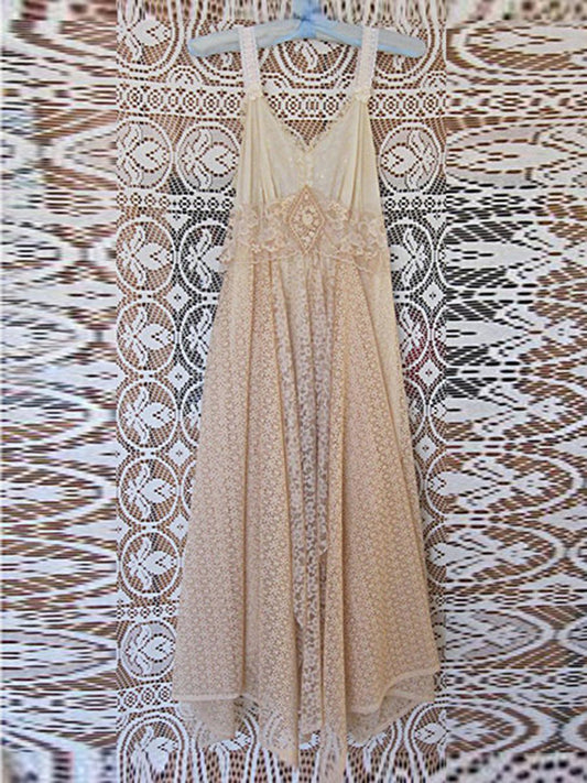 Robe maxi aérienne pour dames avec ornement en dentelle romantique Chic und Stil