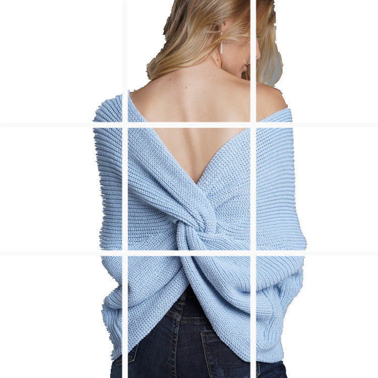 Pull en tricot pour femmes au design moderne à enroulement Chic und Still