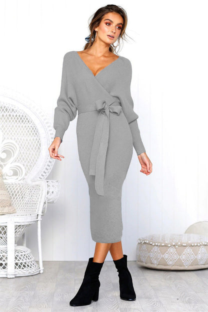 Robes enveloppantes élégantes pour femmes avec décolleté en V profond et ceinture de taille Chic und Stil