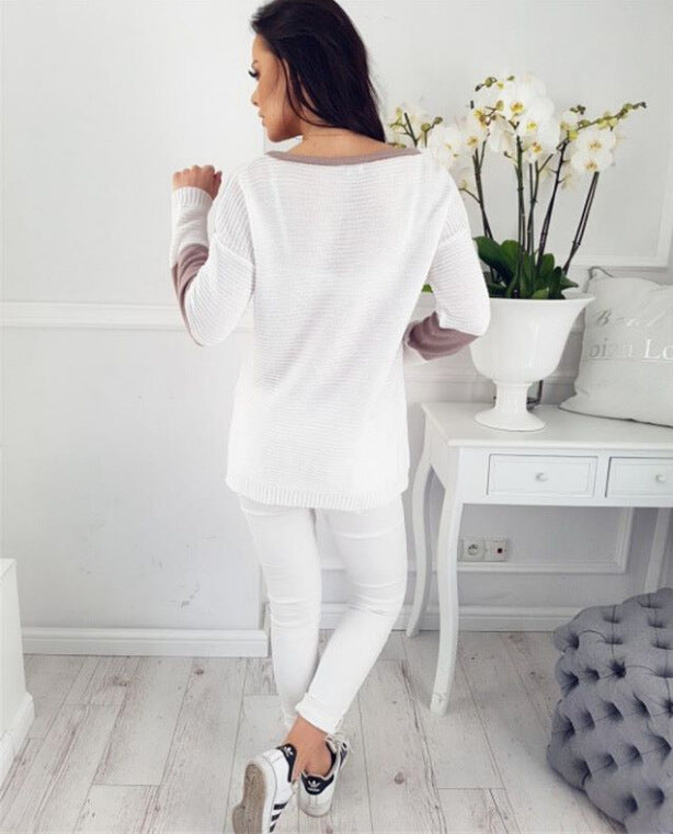 Dames gros tricot pull avec motif chevron moderne et silhouette fluide Chic und Stil